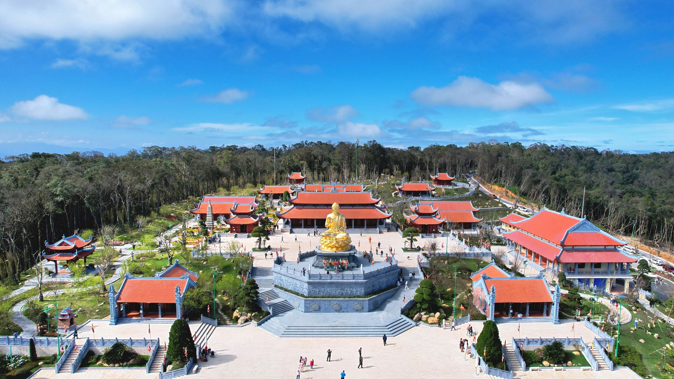 Scenic cultural landmark and temple complex
